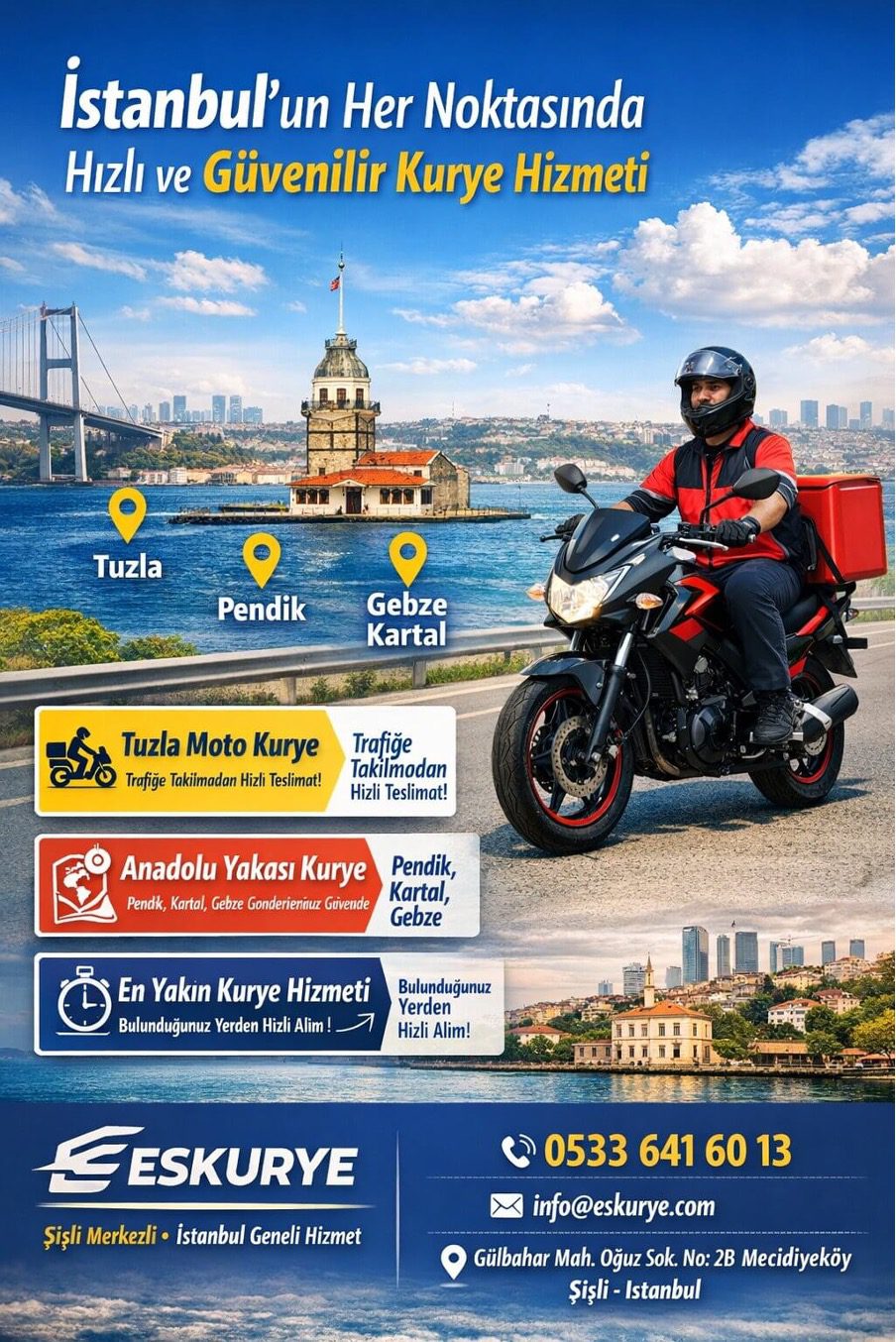 Eskurye ile Tuzla ve İstanbul'da Hızlı ve Güvenilir Kurye Deneyimi